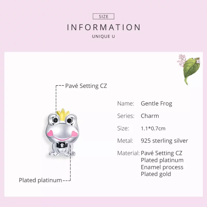(imagen para) Charm de rana suave estilo Pandora de dos tonos - SCC1769 - Ver 7