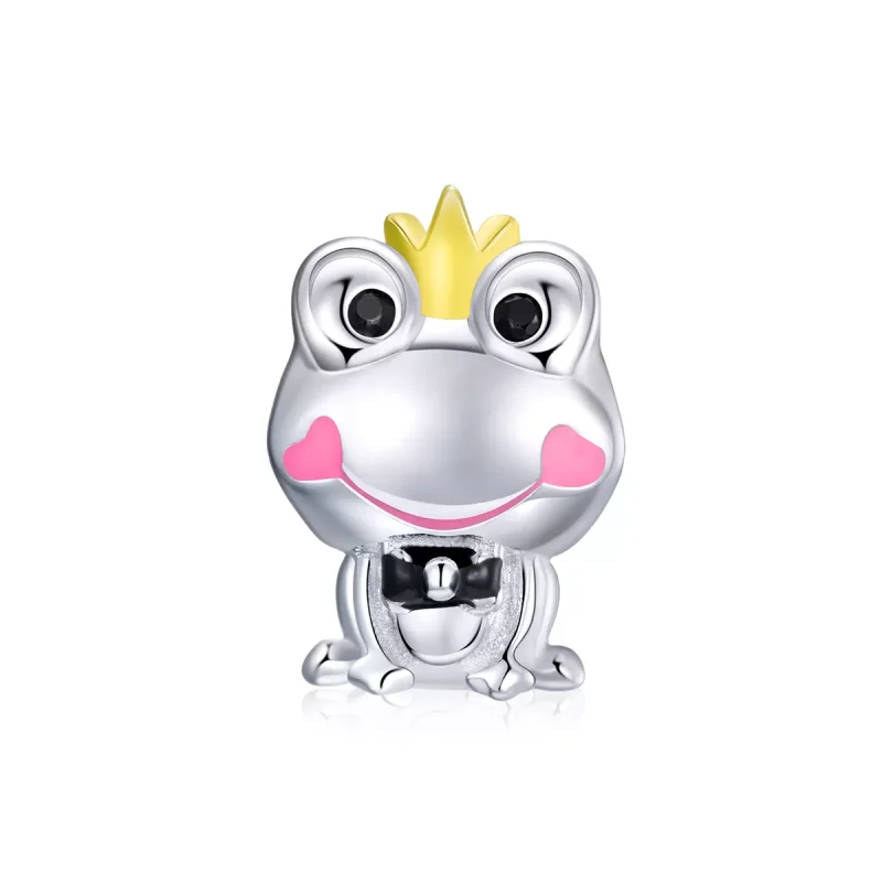 (imagen para) Charm de rana suave estilo Pandora de dos tonos - SCC1769