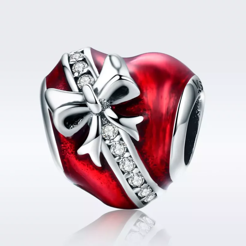 (imagen para) Charm de regalo de amor para el Día de San Valentín en estilo Pandora de plata - - Ver 3