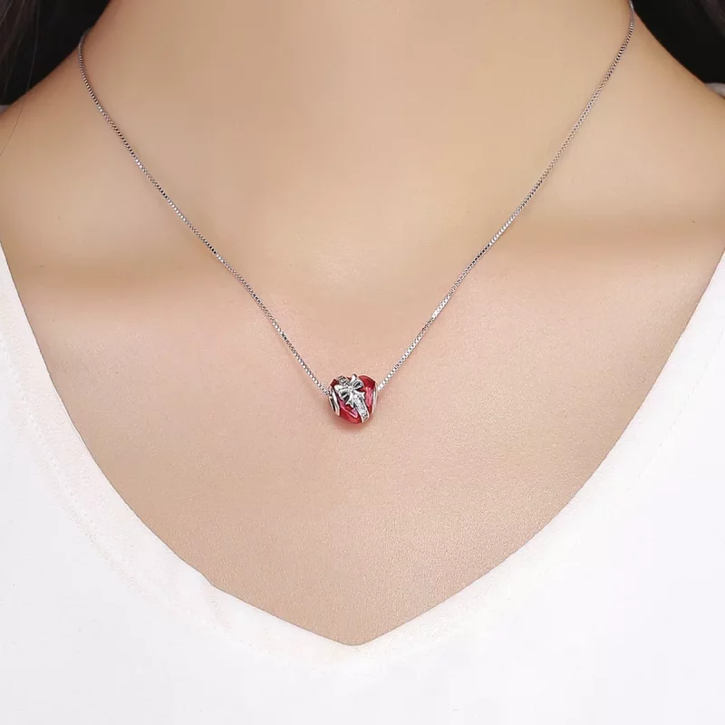 (imagen para) Charm de regalo de amor para el Día de San Valentín en estilo Pandora de plata - - Ver 5