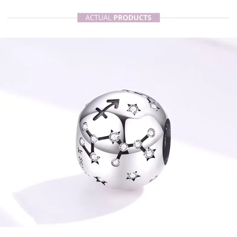 (imagen para) Charm de Sagitario en plata estilo Pandora - SCC1218-9 - Ver 2