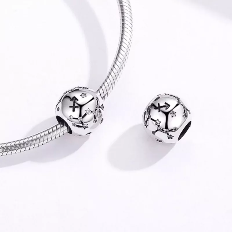(imagen para) Charm de Sagitario en plata estilo Pandora - SCC1218-9 - Ver 4