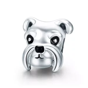 (imagen para) Charm de Schnauzer plateado estilo Pandora - SCC835