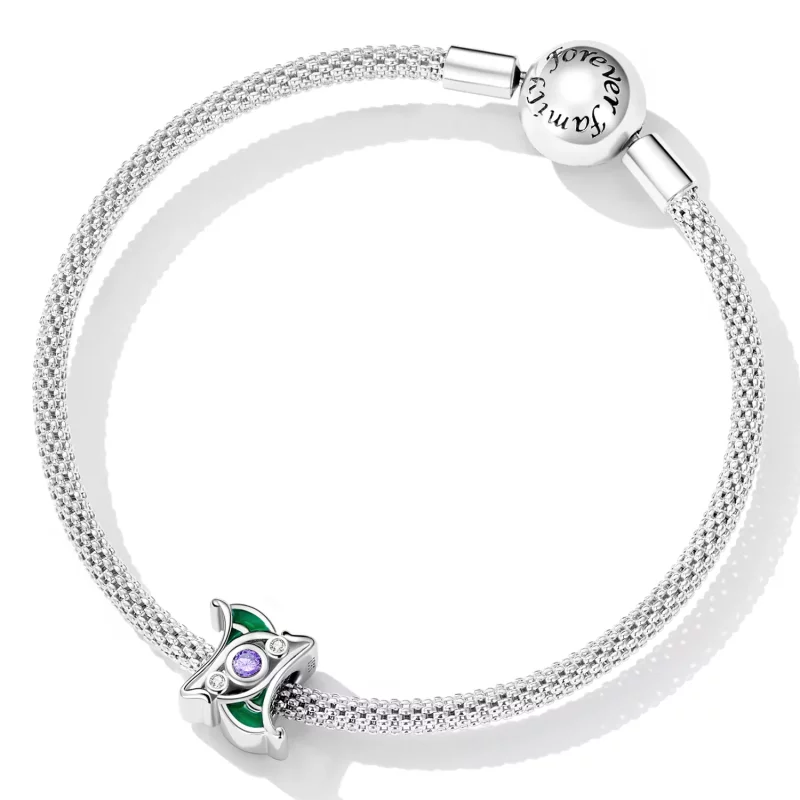 (imagen para) Charm de separador de circonio púrpura estilo Pandora - SCC2294 - Ver 5