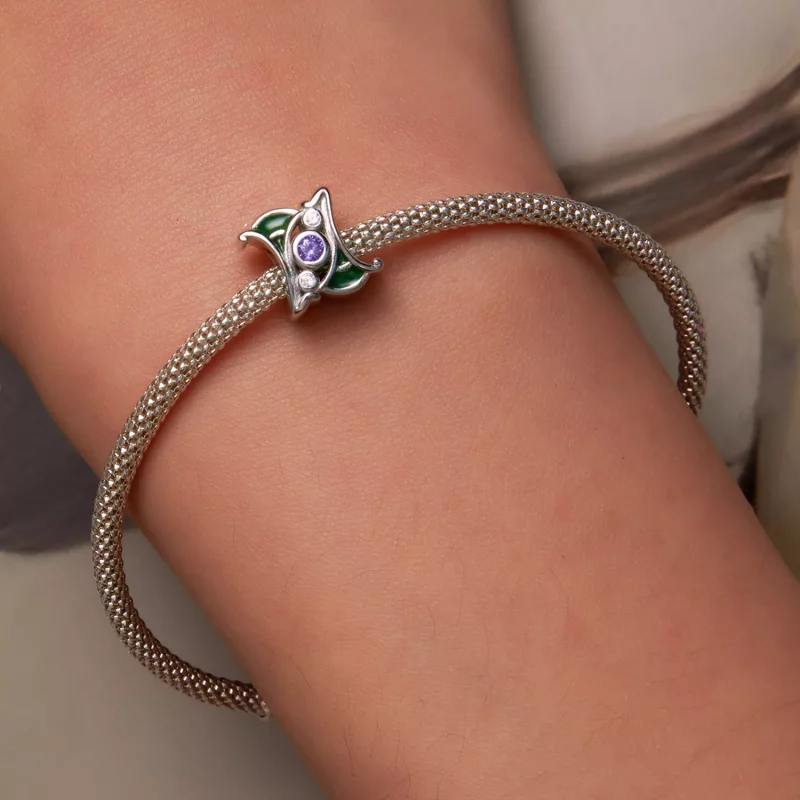 (imagen para) Charm de separador de circonio púrpura estilo Pandora - SCC2294 - Ver 6