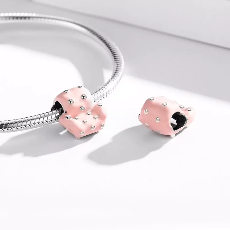 (imagen para) Charm de sofá estilo Pandora con remache de plata - SCC1854 - Ver 4