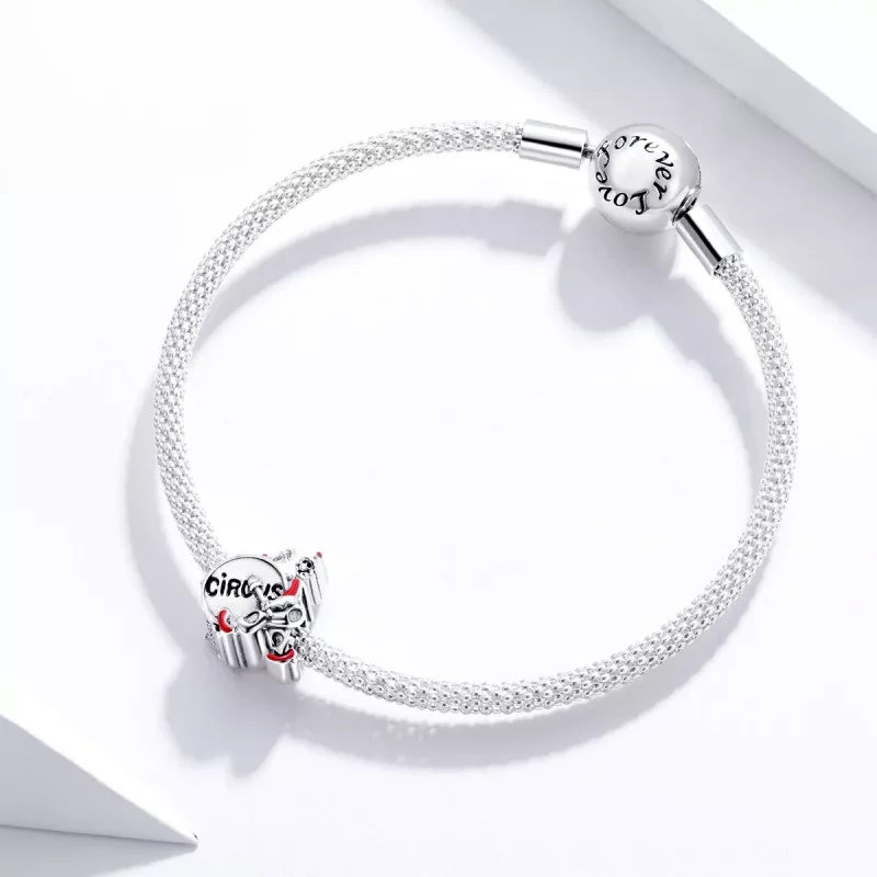 (imagen para) Charm de tambor estilo Pandora con payaso - SCC1658 - Ver 3