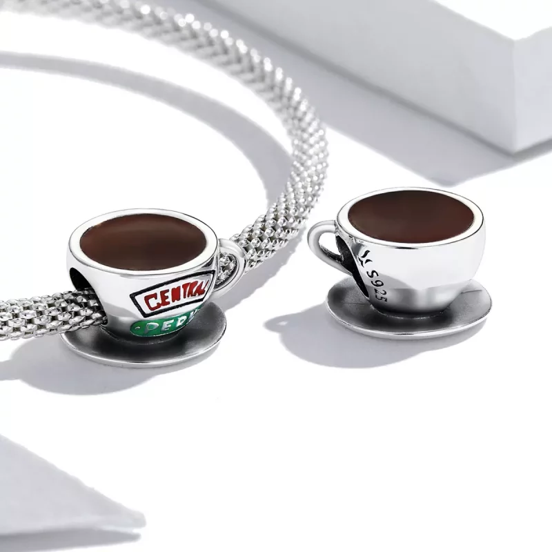 (imagen para) Charm de taza de café estilo Pandora - SCC2164 - Ver 3