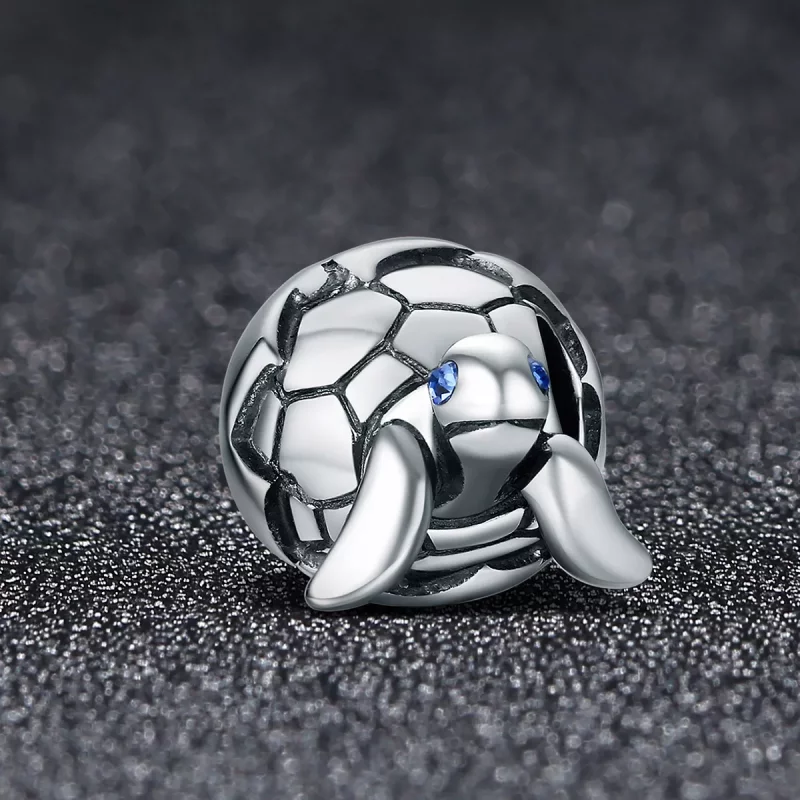 (imagen para) Charm de tortuga recién nacida de plata estilo Pandora - SCC192 - Ver 2