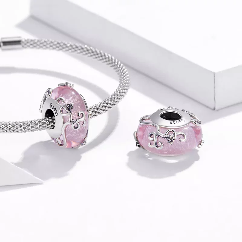 (imagen para) Charm de vidrio brillante estilo Pandora - BSC409 - Ver 4