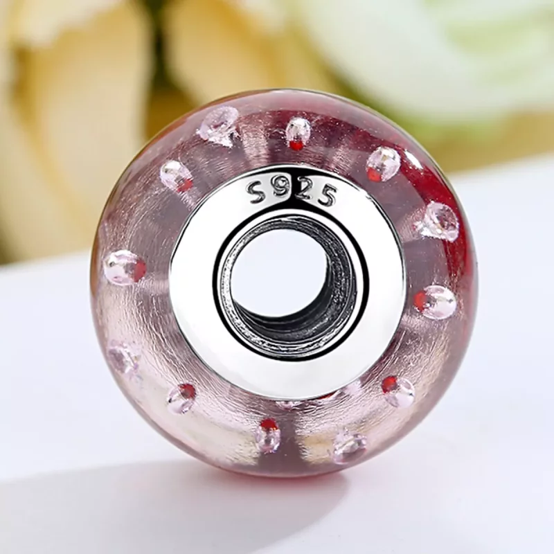 (imagen para) Charm de vidrio Murano rojo estilo Pandora - SCZ027 - Ver 3