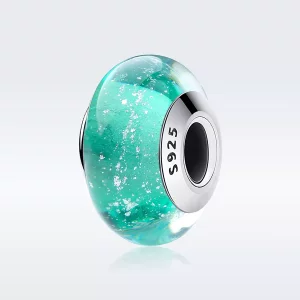 (imagen para) Charm de vidrio Murano verde estilo Pandora - SCZ021