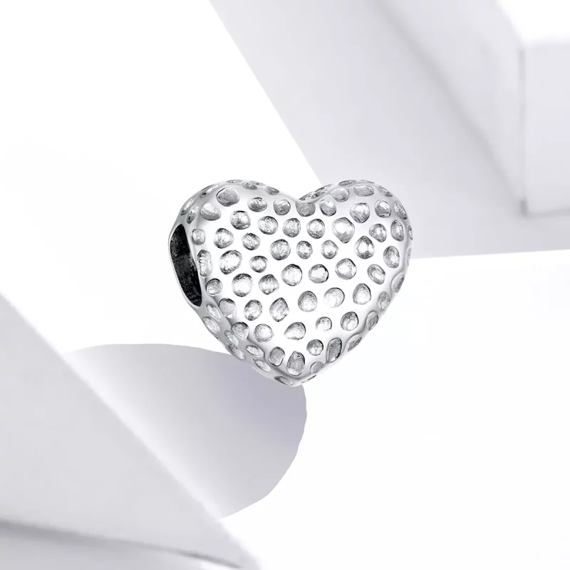 (imagen para) Charm en estilo Pandora con corazón brillante - SCC1587 - Ver 2