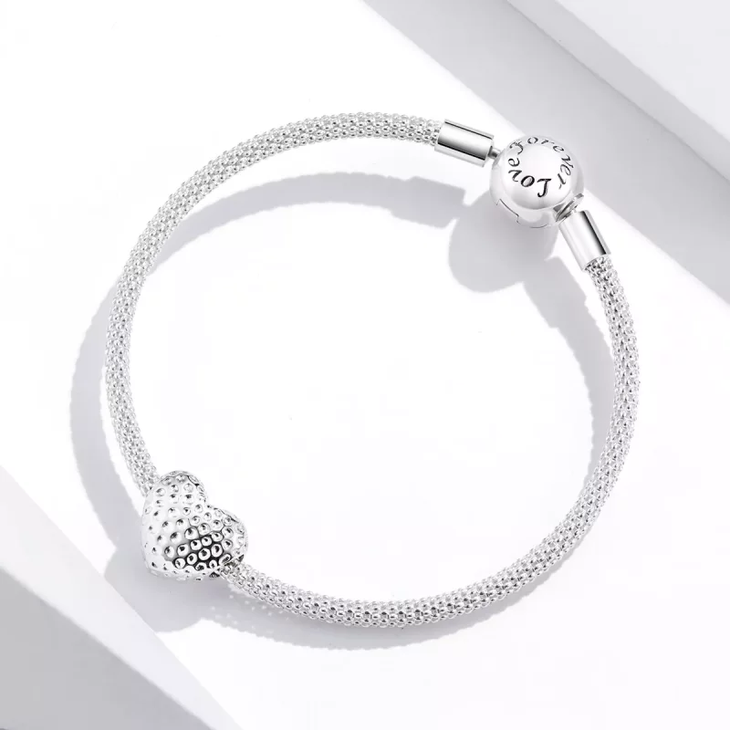 (imagen para) Charm en estilo Pandora con corazón brillante - SCC1587 - Ver 3