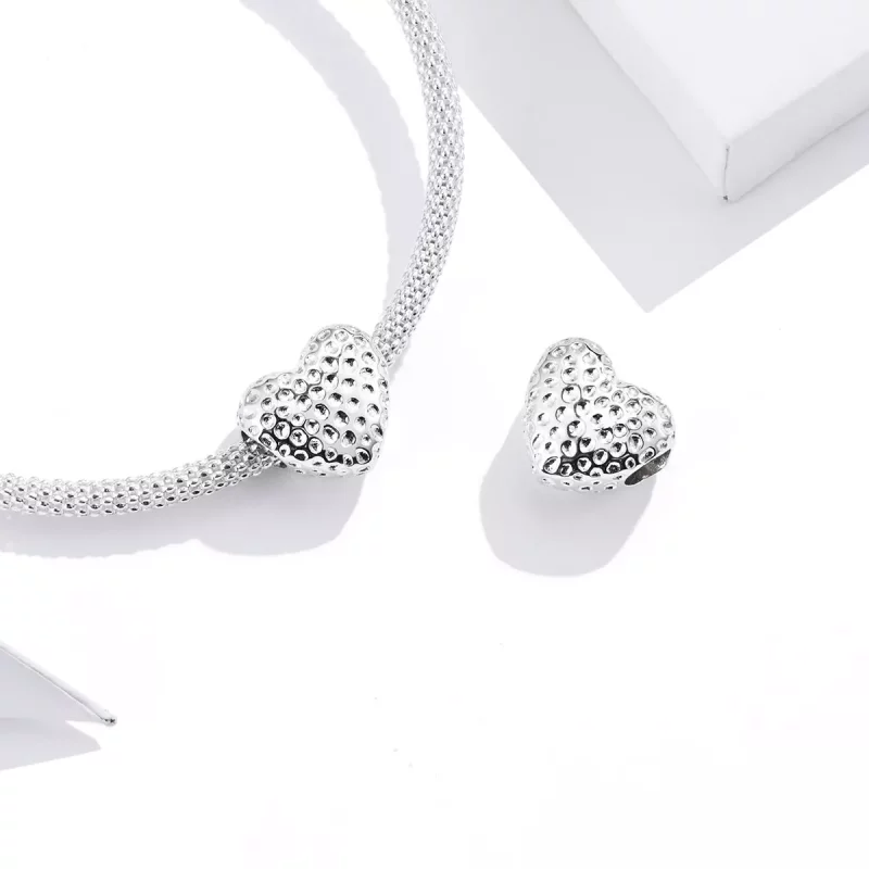 (imagen para) Charm en estilo Pandora con corazón brillante - SCC1587 - Ver 4