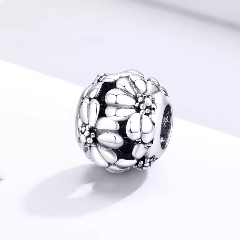 (imagen para) Charm en estilo Pandora de plata con margarita - SCC1487 - Ver 2
