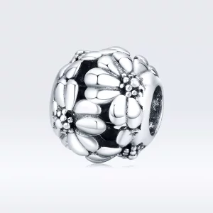 (imagen para) Charm en estilo Pandora de plata con margarita - SCC1487