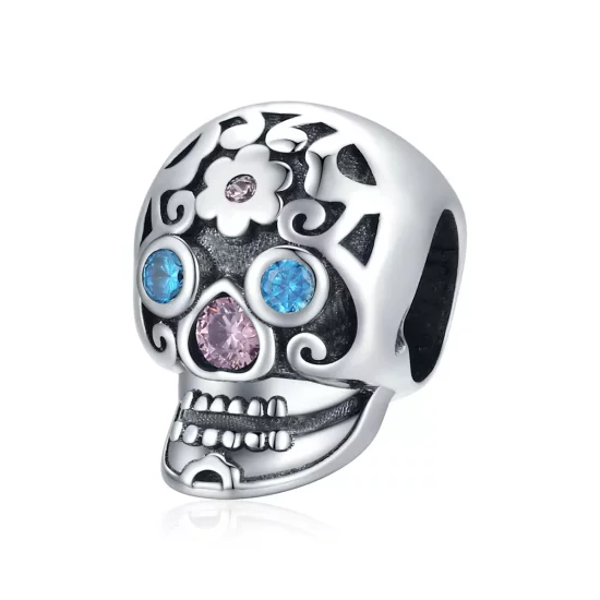 (imagen para) Charm estilo Pandora con calavera calada - BSC524