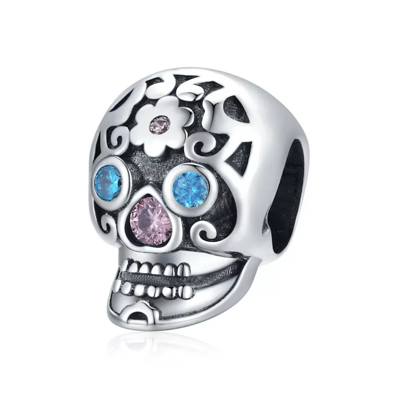 (imagen para) Charm estilo Pandora con calavera calada - BSC524
