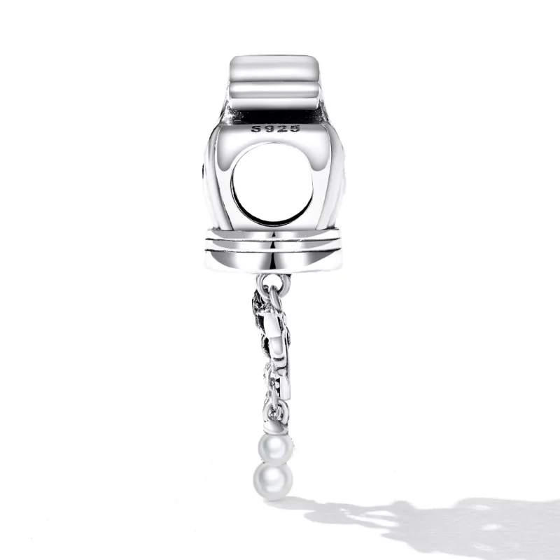 (imagen para) Charm estilo Pandora con corona y lazo - SCC2259 - Ver 4
