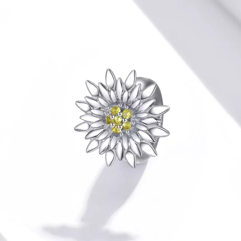 (imagen para) Charm estilo Pandora con diseño de girasol - SCC1765 - Ver 2