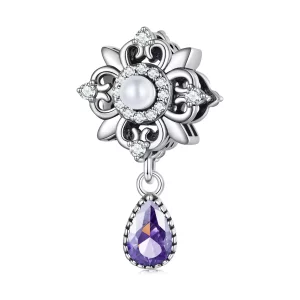 (imagen para) Charm estilo Pandora con diseño de Iris - BSC674
