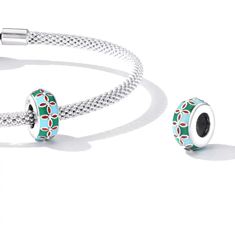 (imagen para) Charm estilo Pandora con espaciador de loto - SCC2258 - Ver 4