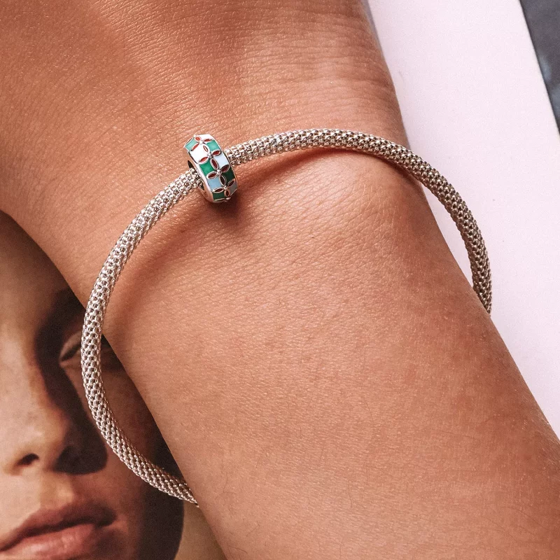 (imagen para) Charm estilo Pandora con espaciador de loto - SCC2258 - Ver 6