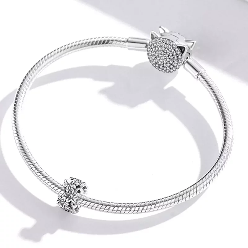 (imagen para) Charm estilo Pandora con flores retro - SCC1938 - Ver 3