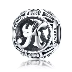 (imagen para) Charm estilo Pandora con letra K - SCC738-K