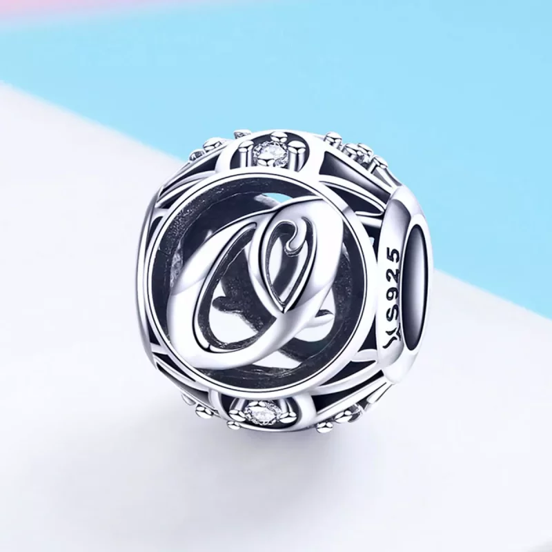(imagen para) Charm estilo Pandora con letra O - SCC738-O - Ver 2