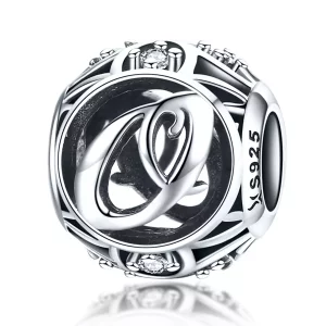 (imagen para) Charm estilo Pandora con letra O - SCC738-O