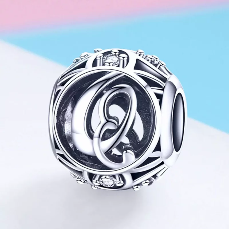 (imagen para) Charm estilo Pandora con letra Q - SCC738-Q - Ver 2
