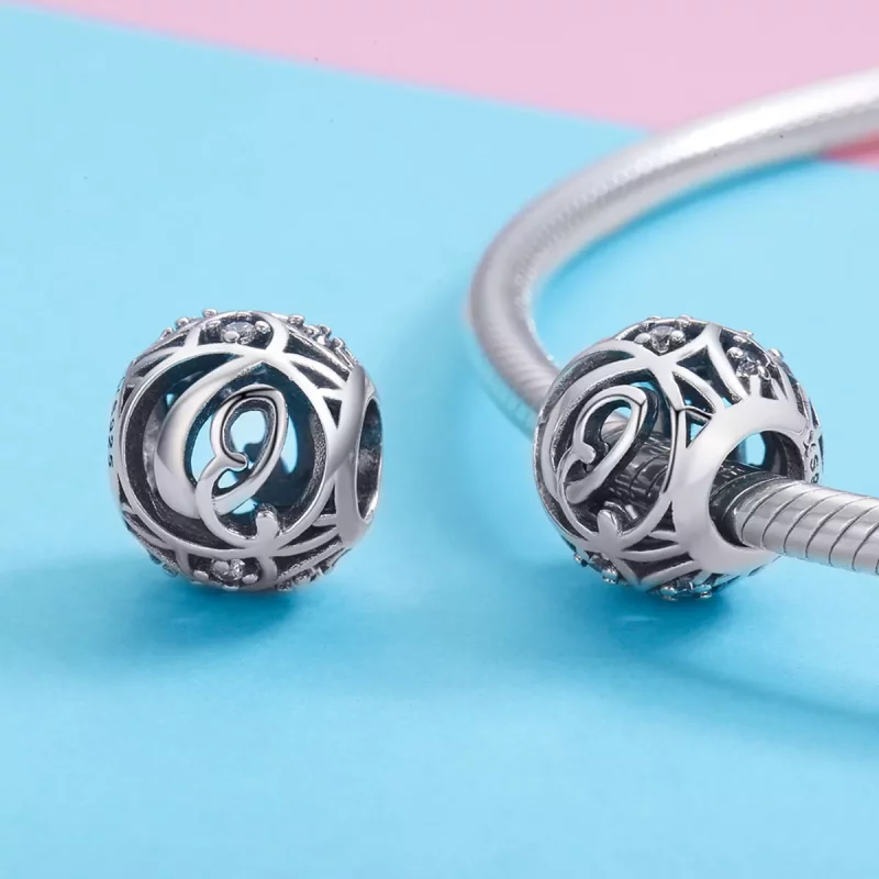(imagen para) Charm estilo Pandora con letra Q - SCC738-Q - Ver 3