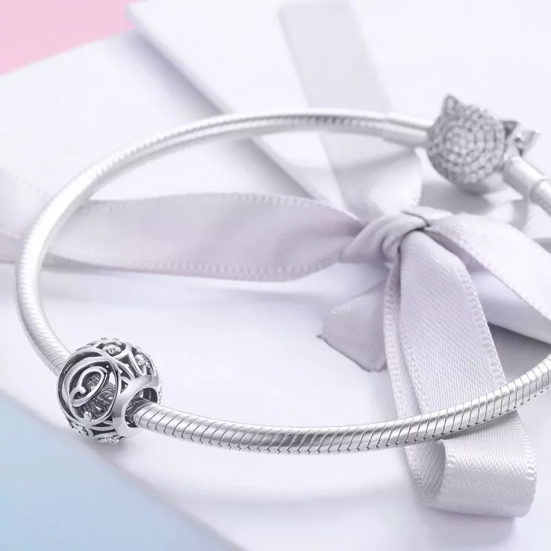 (imagen para) Charm estilo Pandora con letra Q - SCC738-Q - Ver 4