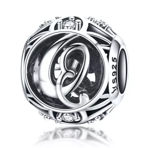 (imagen para) Charm estilo Pandora con letra Q - SCC738-Q