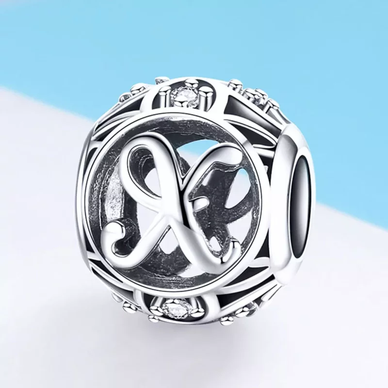 (imagen para) Charm estilo Pandora con letra X - SCC738-X - Ver 2