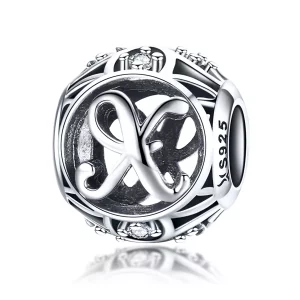 (imagen para) Charm estilo Pandora con letra X - SCC738-X