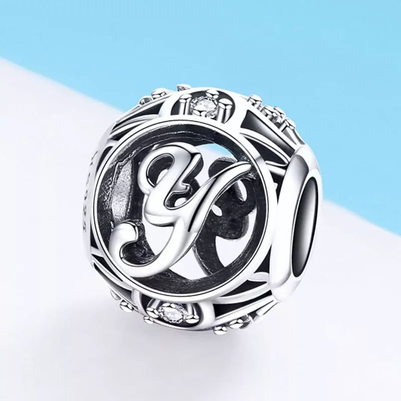 (imagen para) Charm estilo Pandora con letra-Y - SCC738-Y - Ver 2
