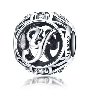(imagen para) Charm estilo Pandora con letra-Y - SCC738-Y