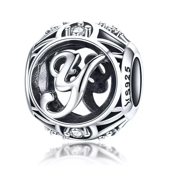 (imagen para) Charm estilo Pandora con letra-Y - SCC738-Y