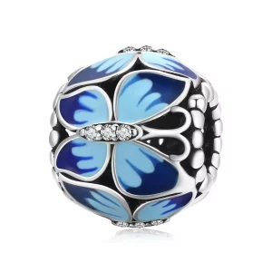 (imagen para) Charm estilo Pandora con mariposa retro - SCC1977