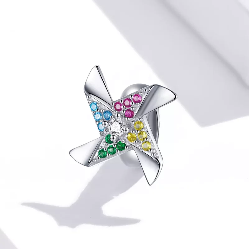 (imagen para) Charm estilo Pandora con molinillo de colores - SCC1766 - Ver 2