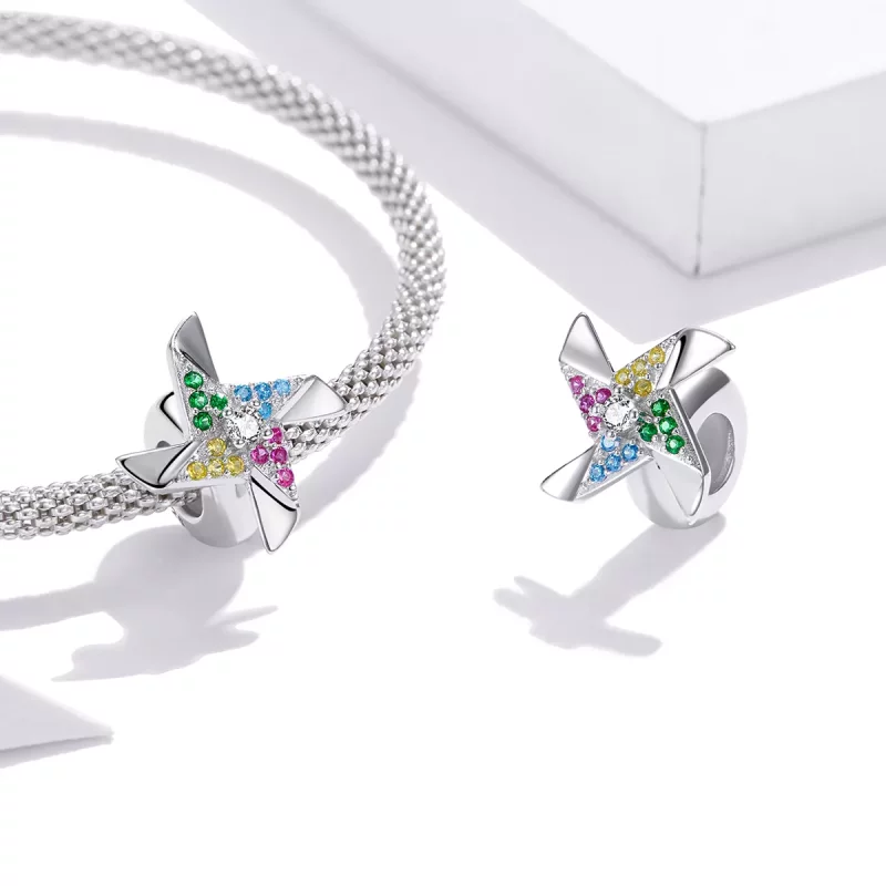 (imagen para) Charm estilo Pandora con molinillo de colores - SCC1766 - Ver 4
