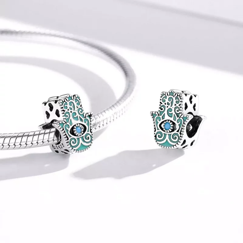 (imagen para) Charm estilo Pandora con Ojo de Fátima - BSC510 - Ver 3