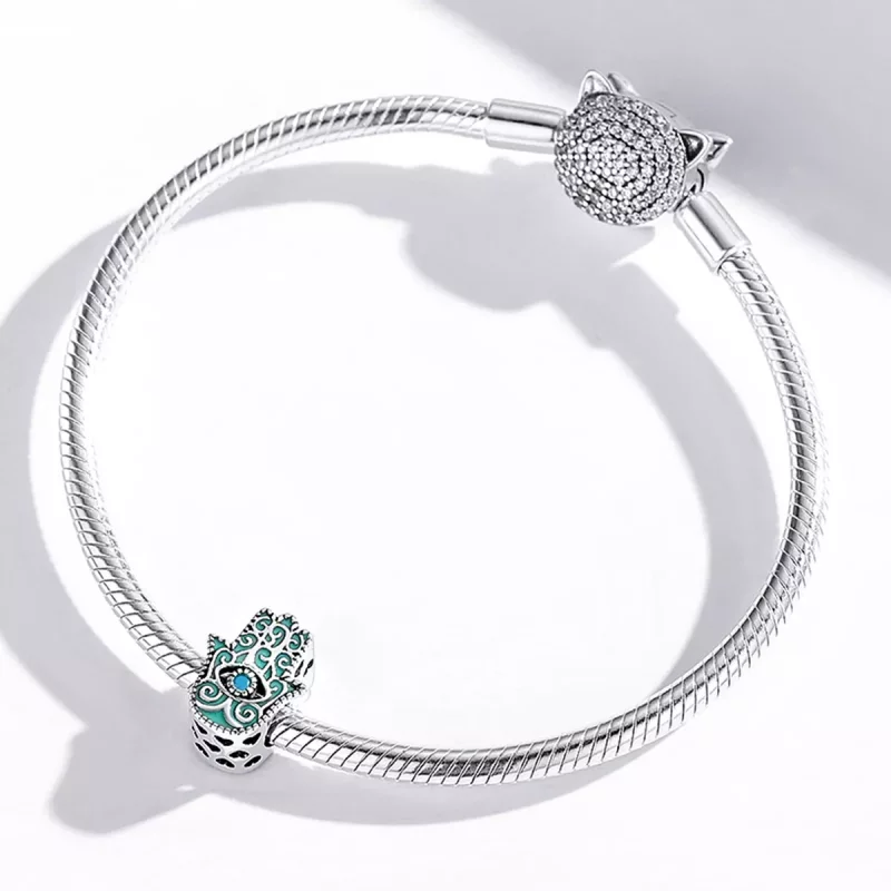 (imagen para) Charm estilo Pandora con Ojo de Fátima - BSC510 - Ver 4