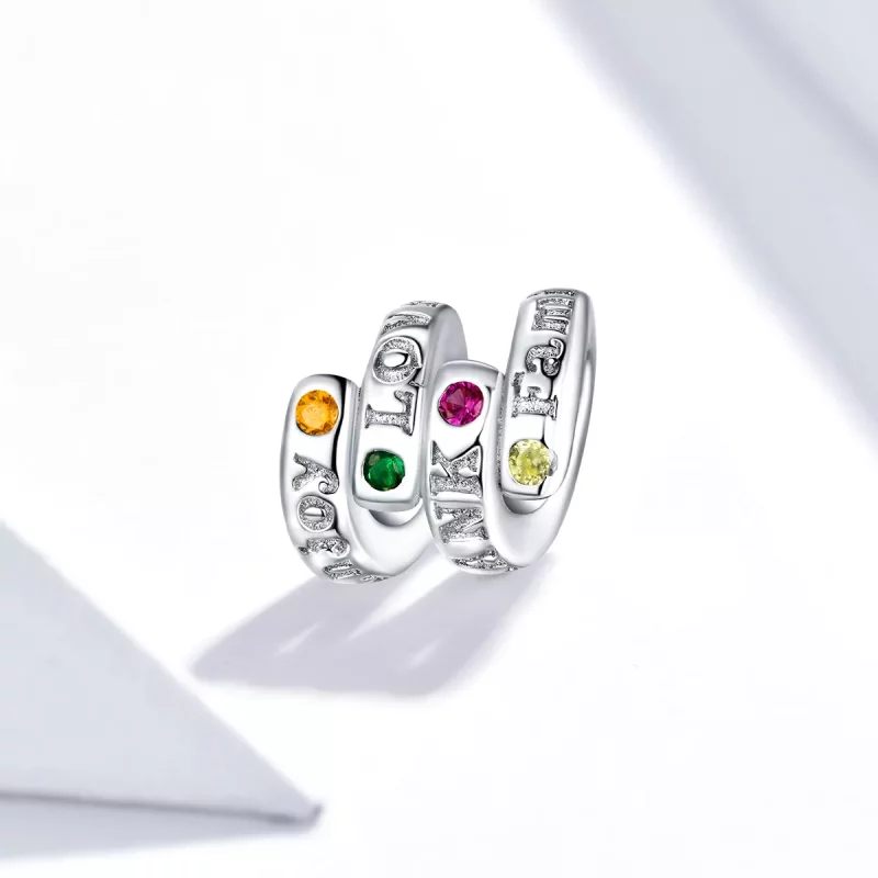 (imagen para) Charm estilo Pandora con palabras clave de Acción de Gracias - BSC341 - Ver 2