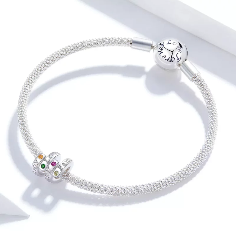 (imagen para) Charm estilo Pandora con palabras clave de Acción de Gracias - BSC341 - Ver 3