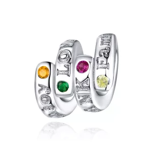 (imagen para) Charm estilo Pandora con palabras clave de Acción de Gracias - BSC341