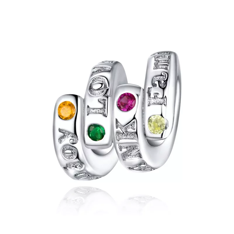 (imagen para) Charm estilo Pandora con palabras clave de Acción de Gracias - BSC341